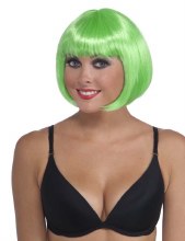 Neon Bob Wig - Green