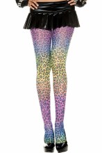 Pantyhose Rainbow Leopard Prnt