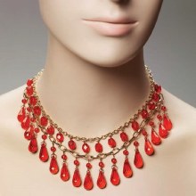 Necklace Red Beaded