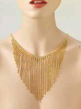 Necklace Flapper Dangles Gold