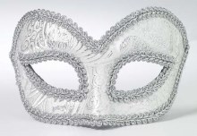 Mask Half Silver Brocade