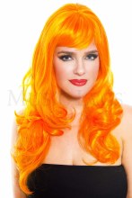 Wig Long Wavy Orange
