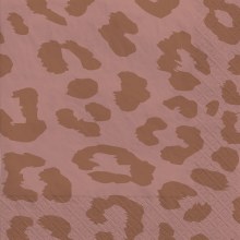 Rose Gold 5" Leopard Print Napkins