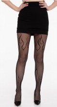 Tights Fishnet Flame Black