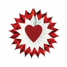Heart Fan Burst 15"