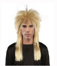 Blonde 80s Rockstar Mullet Wig