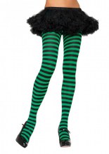 Tights Striped Blk/Green