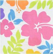 Hibiscus White Lunch Napkins 100ct