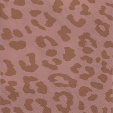 Rose Gold 6 1/2" Leopard Print Napkins