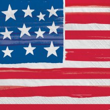 Painted Patriotic Luncheon Napkins 100ct