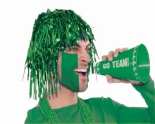 Wig Tinsel Long Green