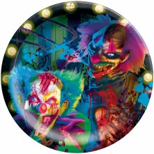 Creepy Carnival Blacklight 10" Round Plates (20pk)