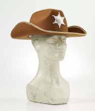 Hat Cowboy Brown Sherrif Child