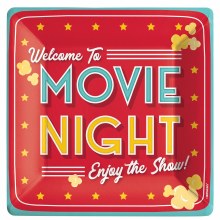 Movie Night Square Plates, 10"