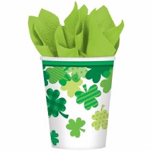 Blooming Shamrocks 9oz. Paper Cups ~ 18 Pack