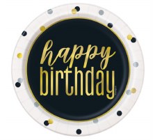 Metallic HBD 7" Plates 8ct