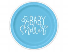 Baby Shower Blue 9in Plts
