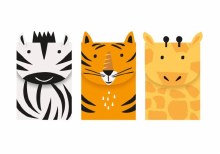 Animal Safari Treat Bags 3ct