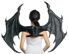 Wings Dragon Lrg Black