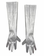 20" Gloves Leatherlike Silver