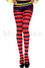 Tights Wide Stripe Red