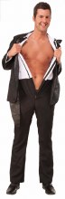 Tuxedo Zip Up Stripper L