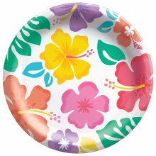 Summer Hibiscus 6.75in Paper Plates 50ct