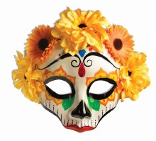 Mask Half DOTD Yellow Flowers