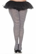 Tights Striped B/W Queen Size