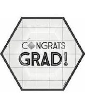 Congrats Grad Hexagon 7in Plates 8ct