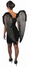 Wings Angel Black LargeGlitter