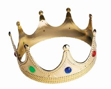 Childs King/Queen Plastic Gold Crown