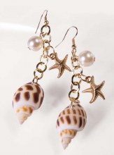 Earrings Shell Mermaid