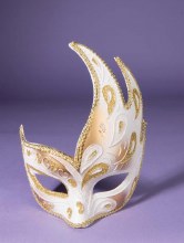 Mask Half Gold/White