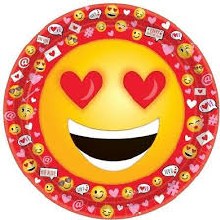 Valentine Emoji 9in Plate 18ct