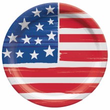 Painted Patriotic 8.5" Plates