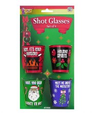 Christmas Shot Glasses ~ 4 Pack