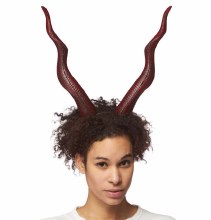 Foam Spiral Devil Horns Hdband