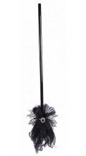 Witch Broom Black Tulle