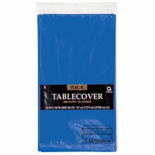 Bright Royal Blue Plastic Rectangle Tablecver