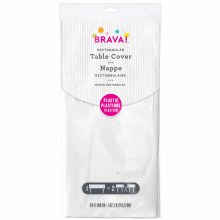Frosty White Plastic Rectangle Tablecover