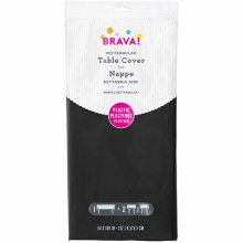 Jet Black Plastic Rectangle Tablecover