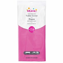 Bright Pink Plastic Rectangle Tablecover