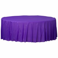 New Purple Round PLastic Tablecover