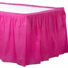 Bright Pink Table Skirt