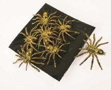 Small Gold Spiders ~ 8 Pack