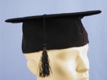 Graduation Cap Adult Black