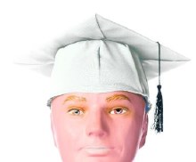 Graduation Cap Junior White