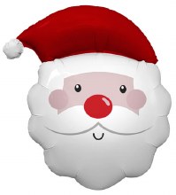 Santa Pale Jumbo Size Mylar Helium Balloon 32"