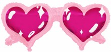 Heart Glasses Shape • Jumbo 36in. Mylar Helium Balloon